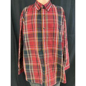 C.E. Schmidt Workwear Men's Red Flannel Shirt/Button Up Sz XL SKU 4352